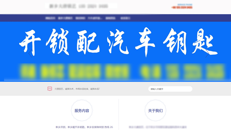 本地服务SEO案例，展示服务页面
