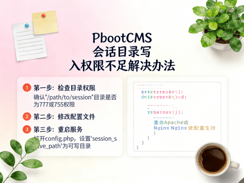PbootCMS网站出现“会话目录写入权限不足”的解决办法.png PbootCMS网站出现“会话目录写入权限不足”的解决办法.png