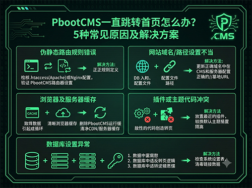 PbootCMS一直跳转首页怎么办?5种常见原因及解决方案.jpg PbootCMS一直跳转首页怎么办?5种常见原因及解决方案.jpg