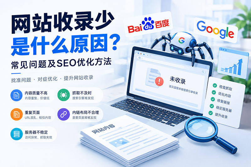 网站收录少是什么原因?常见问题及优化方法分析.jpg 网站收录少是什么原因?常见问题及优化方法分析.jpg